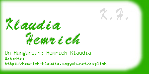 klaudia hemrich business card